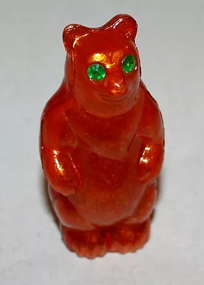 Vintage Dime Store Hard Plastic Sparkle Eye Bear Toy Nos New Hong Kong 1970s • $10.99