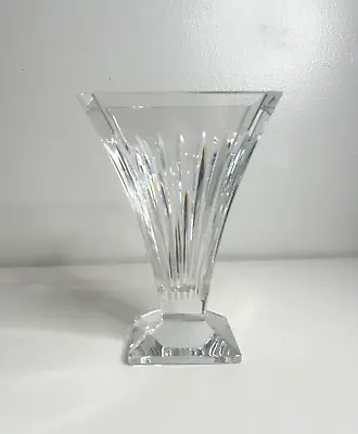 Waterford Crystal CLARION Large 9 3/4” Footed Flower Vase • $175