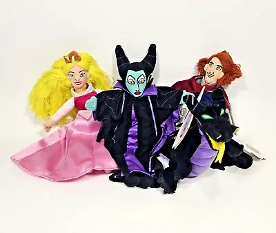 Disney Mini Beanie Sleeping Beauty Prince Phillip Maleficent & Dragon Set Of 4 • $28