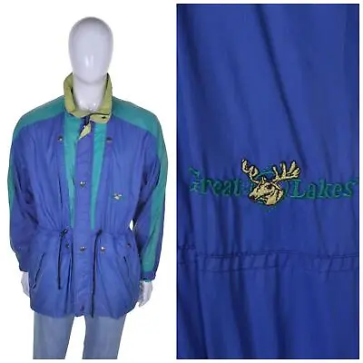 VINTAGE Great Lakes Anorak L Cagoule Kagool Waterproof Jacket Mac 80s 1980s • £29.99