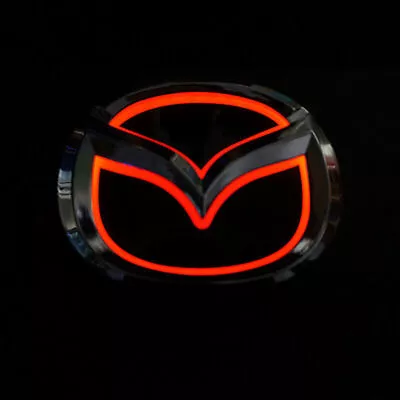 Red 5D Front Grill LED Light Emblem Illuminated Logo Badge For Mazda 10.1x8.2cm • $26.99