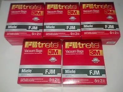 25 Miele Type FJM Premium HEPA Filtration Canister Vacuum Cleaner Bags + 5 Mo... • $49.95