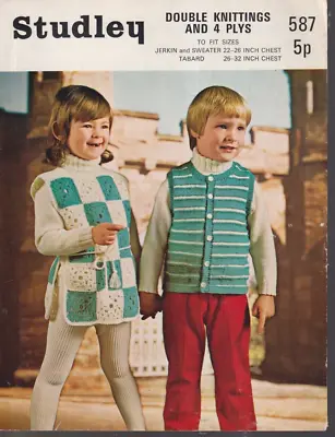 Studley Childs Jerkin & Sweater~Tabard Original Knitting Pattern #587 • £2