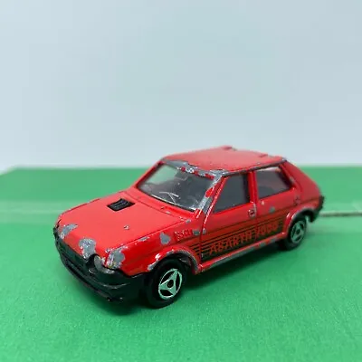 Vintage Majorette Fiat Ritmo Abarth 2000 Diecast Model Car Toy 1985 Red France • £10.99