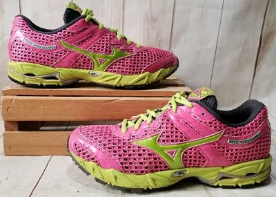 Mizuno Wave Precision 13 Running Shoes Hot Pink/Limon 410501 Women Sz 8 M • $30