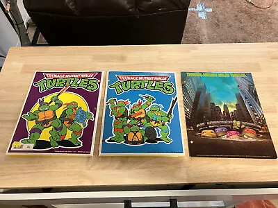 Lot Of 3 1989 Teenage Mutant Ninja Turtles TMNT School Folders 3 Ring Binder  • $9.95