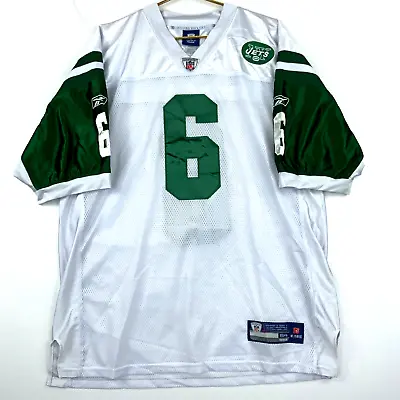 Vintage New York Jets Mark Sanchez #6 Reebok Jersey Size 54 White Nfl • $42.49