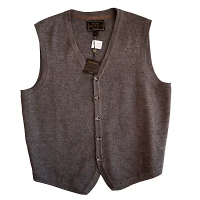 $22.55 • Buy JoS. A. Bank Reserve V-Neck Button Down 55% Merino Wool Sweater Vest Grey Large