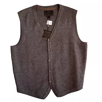 $22.55 • Buy JoS. A. Bank Reserve V-Neck Button Down 55% Merino Wool Sweater Vest Grey Large