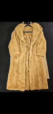 J.MENDEL HOT! ITEM! Vintage 3/4 Certified REALREAL Mink Fur Coat In Natural. S/M • $1500