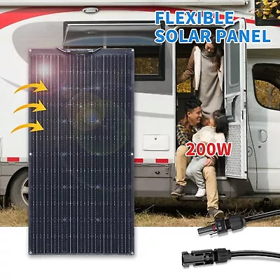 200W Watt Flexible Solar Panel 12V Mono Home RV Rooftop Camping Off-Grid Power • $65.99