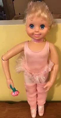 Vintage 1989 Tyco Doll My Pretty Ballerina Dances W Original Outfit Ballet Shoes • $15.99