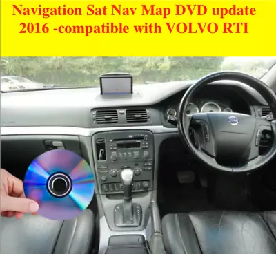 Navigation Sat Nav Map DVD Update 2016 -compatible With VOLVO RTI C30 C70 XC90 • $25.25