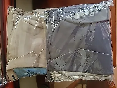 IBIZA Beige Or Gray Silk & Linen 2-Piece Suit Size 40R & 46R Pants 40x28 • $74.99
