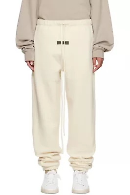 ESSENTIALS Off-White Drawstring Lounge Pants • $50