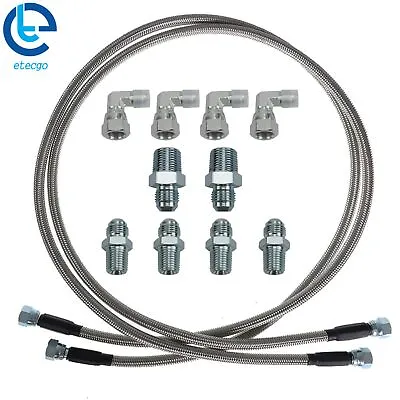 6AN SS Braided Transmission Cooler Hoses Fit For TH350 700R4 TH400 52” Length • $32.67