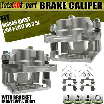 2Pcs Disc Brake Caliper W/ Bracket Front Left & Right For Nissan Quest V6 3.5L • $106.67