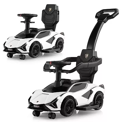 3 In 1 Kids Ride On Push Car Licensed Lamborghini Push Along Car With Handle • £54.95