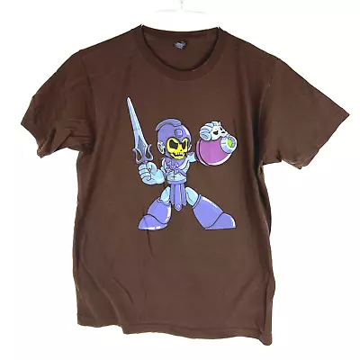 Mega Man Skeletor T Shirt Retro Video Game Mega Man He-Man Mashup Tultex Adult M • $17.95