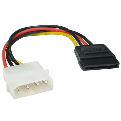 £2.29 • Buy Molex To SATA Power Adaptor Cable 4 Pin To 15 Pin For HDD Hard Drive Lead Ide