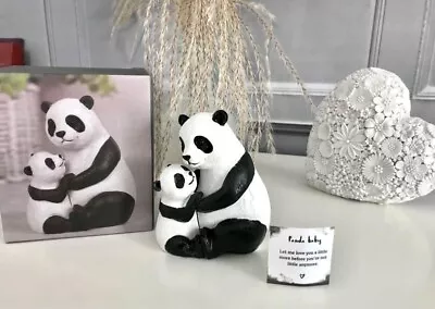 Panda Mother & BabyOrnament Wedding Engagement Present New Mum Couple Gift • £11.95