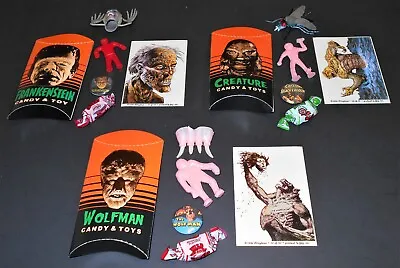 Horror Monsters Box Lot Of 3 W/ Toys 1960s-Style Frankenstein Creature Wolf Man • $29.99