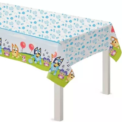 Bluey Party Supplies TABLE COVER Plastic 54 Inch X 96 Inch • $13.95