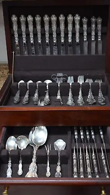 $2795 • Buy Strasbourg Gorham Sterling Silver .925 Flatware 12 Place Settings Service 85 Pc