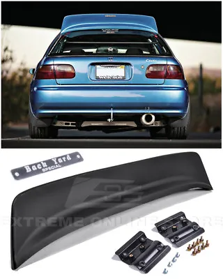 For 92-95 Honda Civic Hatchback BYS Style Rear Roof Wing Spoiler & BYS Emblem • $99.98