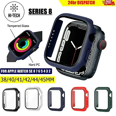 $7.06 • Buy Full Glass Apple Watch IWatch Series 8 7 SE 6 5 4 3 Case 38 40 41 42 44 45mm AUS