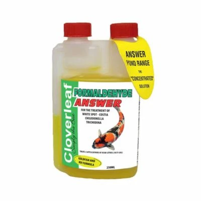 £11.49 • Buy Cloverleaf Formaldehyde Answer 250ml Parasite Pond Treatment Water White Spot