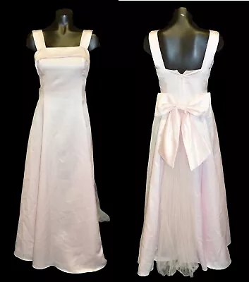 Glennis Cove Vintage 80s Pink Satin Prom Party Dress Size 5/6 • $32.49