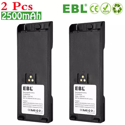 2Pack NTN7143 Battery For Motorola HT1000 MT2000 MTS2000 MTX9000 NTN7144 HT6000 • $36.99