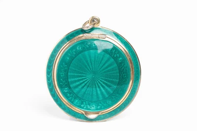 £990 • Buy Antique David Andersen Guilloche Enamel Compact