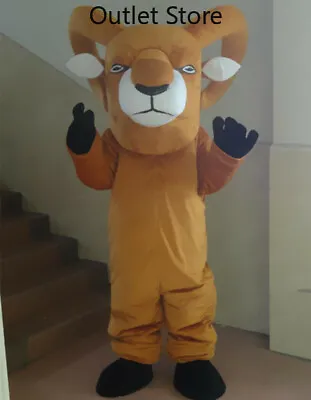 $324.20 • Buy Halloween Bighorn Sheep Argali Cosplay Mascot Costume Outfit Xmas Carnival AD
