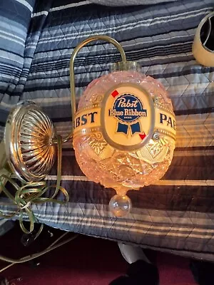 Vtg Motion Beer Sign From Pabst Blue Ribbon Spinning Crystal Ball Bar Light Old • $319.99