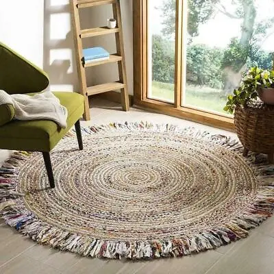 Jute Rug Rugs Round  Circle Design Farmhouse Area Rug Rustic Looks Rugs Rug • $148.36