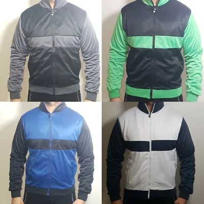 Mens Tracksuit Jacket Top Casual Sportswear Gym Wear • £11.99