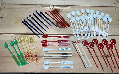 Vintage Bar Swizzle/Stirring Sticks (Lot Of 57): Preowned Various Brands • $12