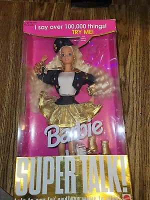 Vintage Mattel 1994 Barbie Super Talk Doll #122290 New Sealed NIB • $32.99