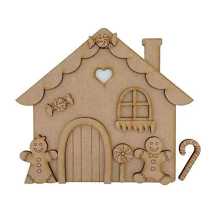 MDF Wooden Gingerbread House Elf Fairy Door Craft Blank Ready To Decorate GINGER • £5.95