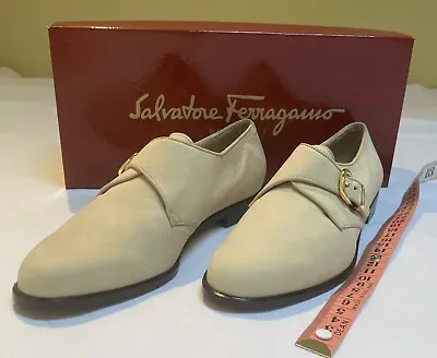 Salvatore Ferragamo U.K. 4.5  Ladies Buckled Cream New Shoes 2cm Heel & Box • £28