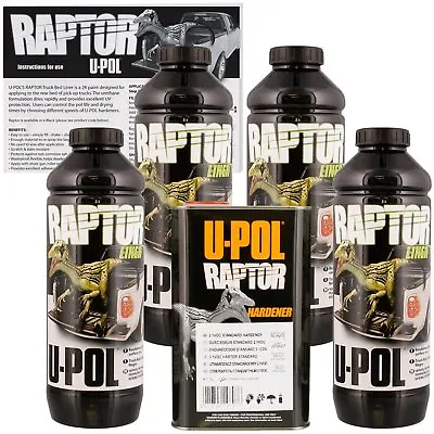 U-Pol 0820 Raptor Black Truck Bed Liner & Texture Coating 4 Liters Upol • $139.99