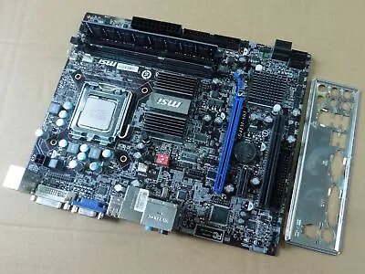 MSI G41M-S03 MS-7592 PC Motherboard Computer Socket 775 SLACR Q6600 2GB DDR3 • £20