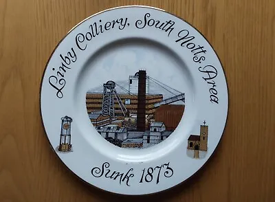 Commemorative Bone China Mining Plate 8 Linby Colliery. • £12