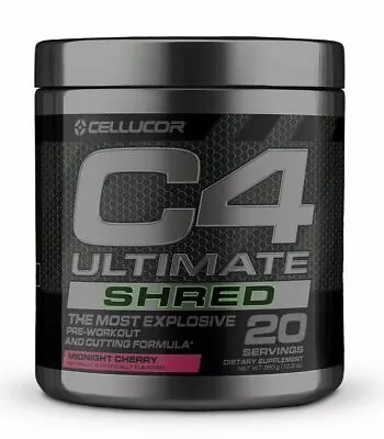 Cellucor C4 Ultimate Shred - Pre Workout - 20 Serving - Midnight Cherry *CLUMPY* • $24.99