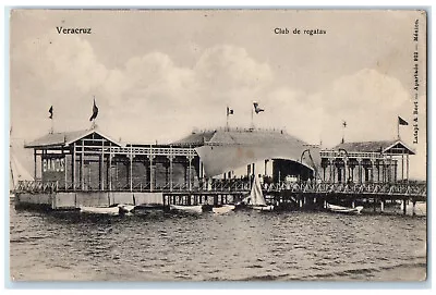 C1910 Regatta Club View Heroica Veracruz Mexico Antique Posted Postcard • $14.98