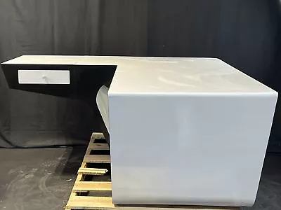 Modern L Shaped Office Desk W/ One Drawer & Charging Cords White/Black New  • $1091.99