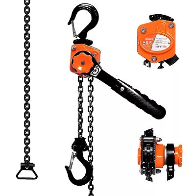 Mini Lever Chain Hoist 1/2 Ton 1100 Lbs Lever Hoist Ratchet Chain Puller Hoist • $61.03