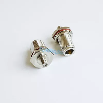 1X N Type Female Jack Nut Bulkhead To SMA Female Mount RF Connector Adapter B • $3.22